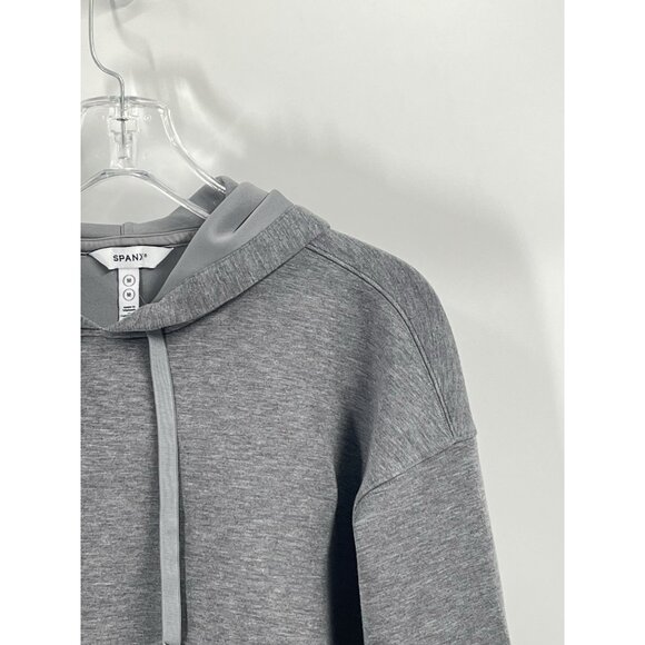 Spanx AirEssentials Hoodie Sweatshirt Pullover Gray Sz M Athleisure Cozy Lux - Picture 2 of 5